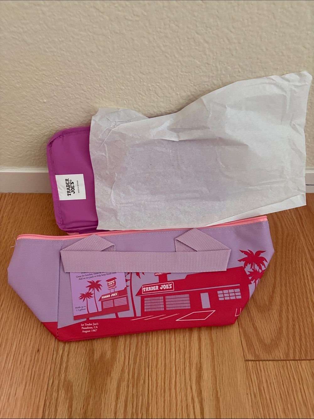 Trader Joe's Pink & Lavender Tote Organizer